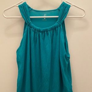 Teal Tank Top with elastic bottom
